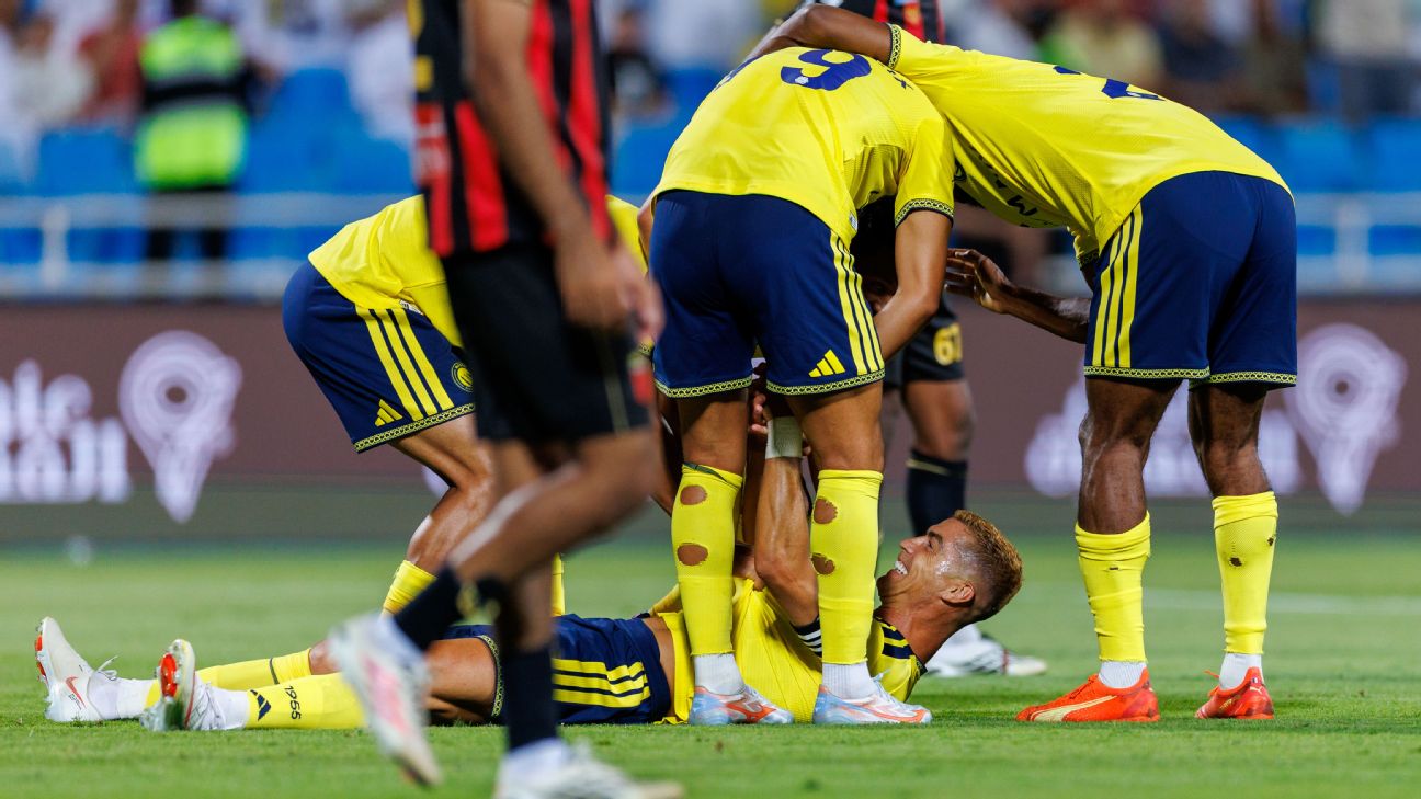 C罗替补建功迎来生涯第977球，带领利雅得胜利4比0击败利雅得体育